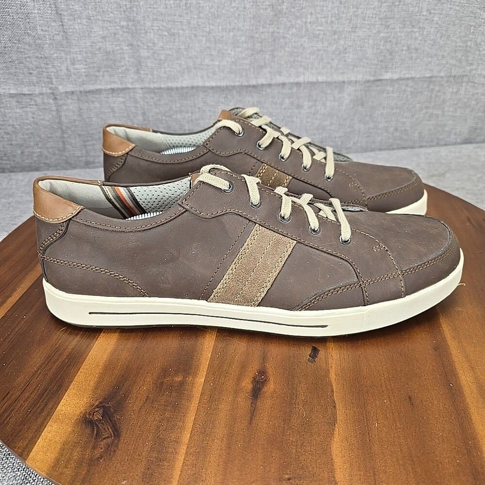 Streetcars Mens Brown Low Top Lace Up Sneakers Suede Stripe‎ Accent Shoes